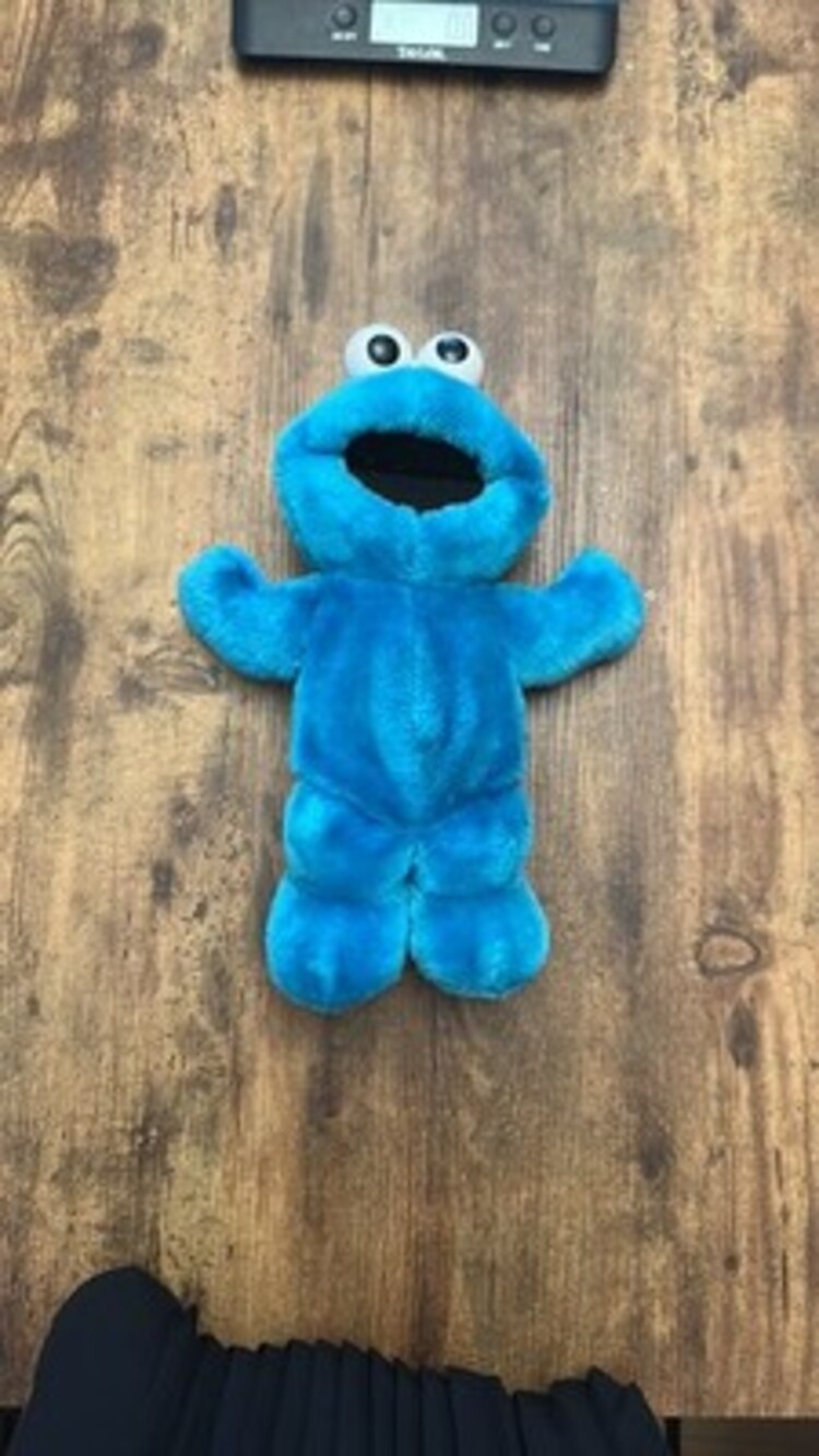 Vintage Sesame Street Tickle Me Cookie Monster Plush Toy
